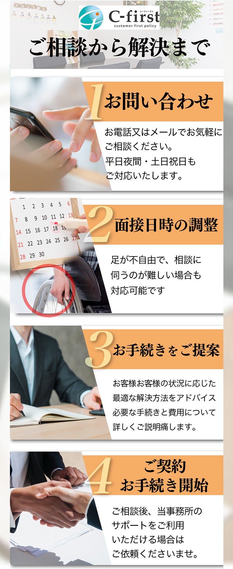 ご相談から解決まで